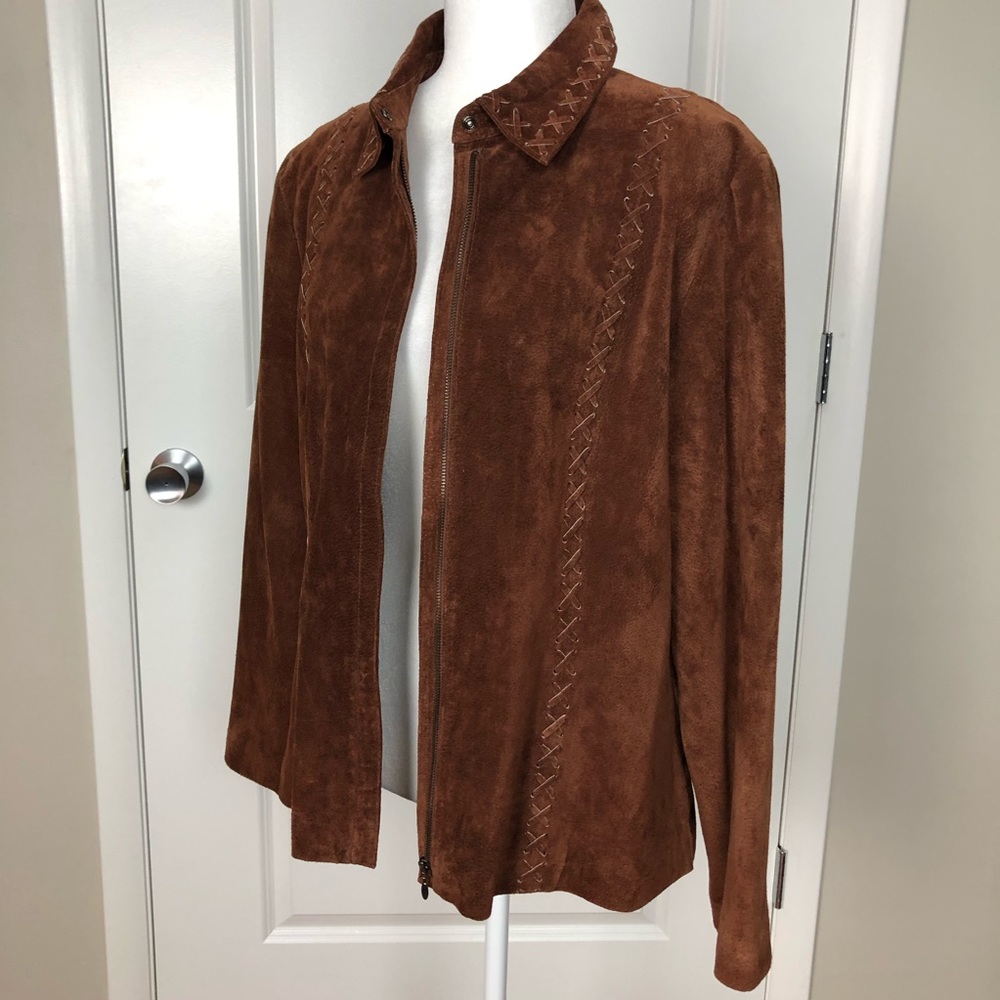 Vintage | Washable Suede Leather Jacket L (K03)